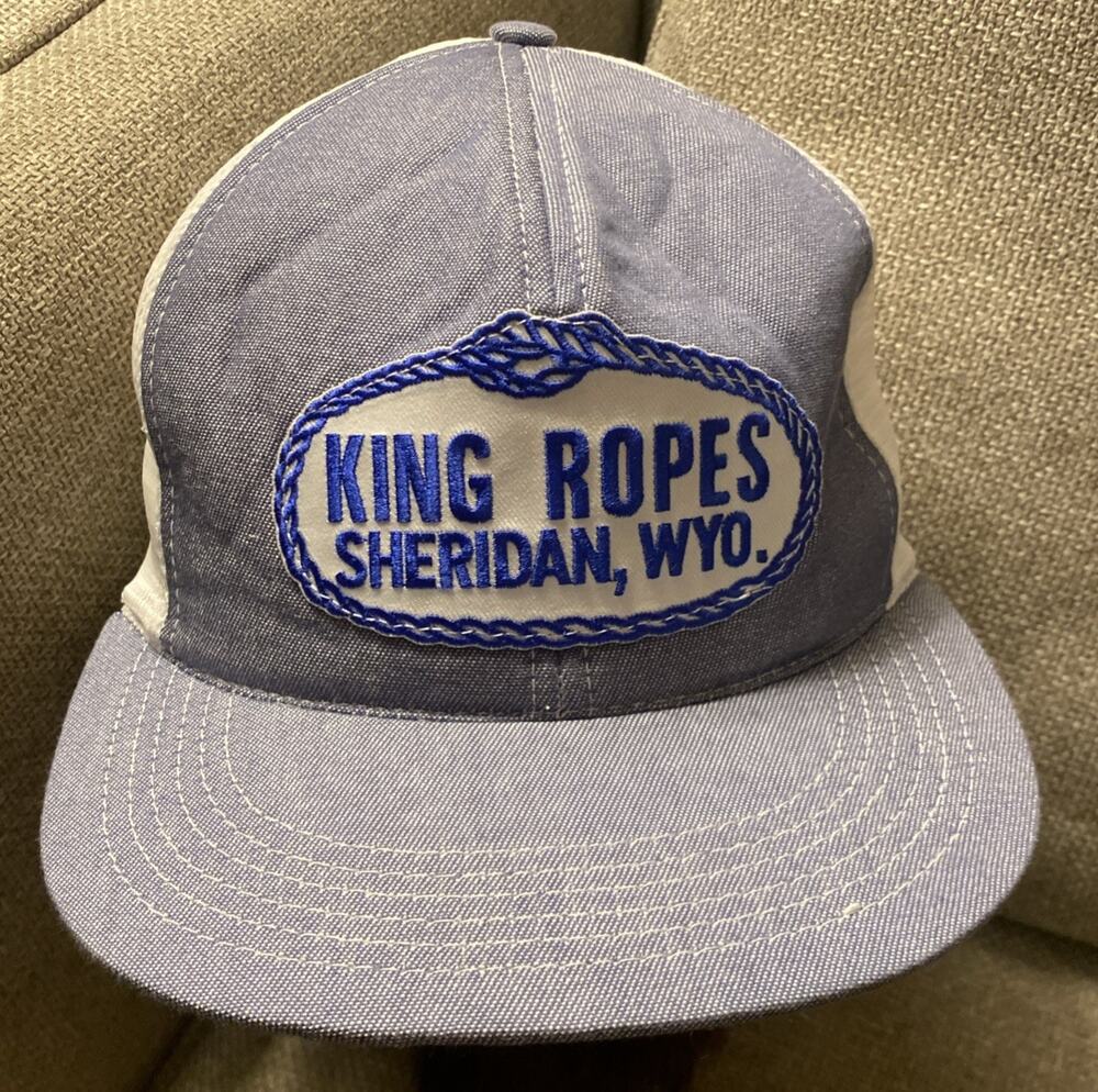 NEW! King Ropes Sheridan Wyoming Denim Snapback Foam Trucker Hat Cap